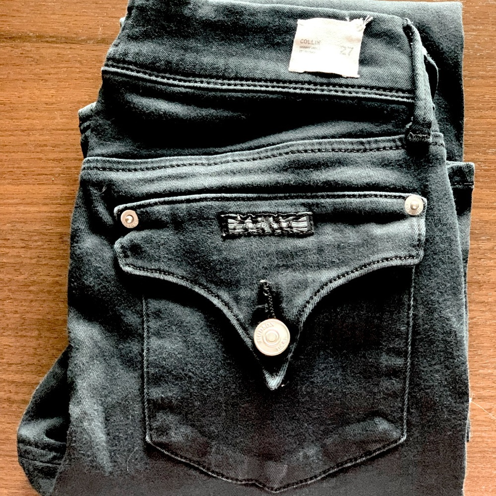 Hudson Bay Black Collin Flap Skinny Ankle Jeans